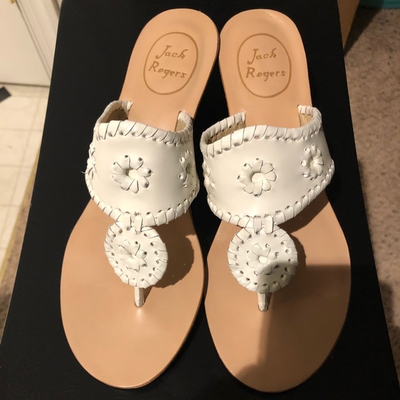 Jack Rogers Shoes - Jack Rogers white wedge 7M